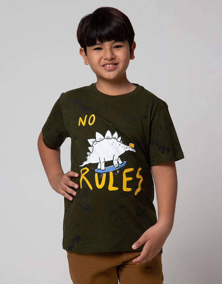 Aero Short Sleeve T-Shirt Print Jungle Dino Bos Skate