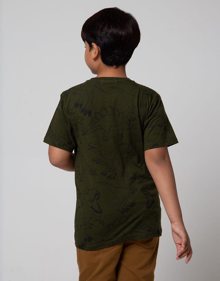 Aero Short Sleeve T-Shirt Print Jungle Dino Bos Skate