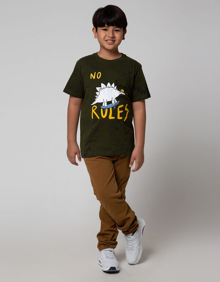 Aero Short Sleeve T-Shirt Print Jungle Dino Bos Skate