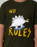 Aero Short Sleeve T-Shirt Print Jungle Dino Bos Skate