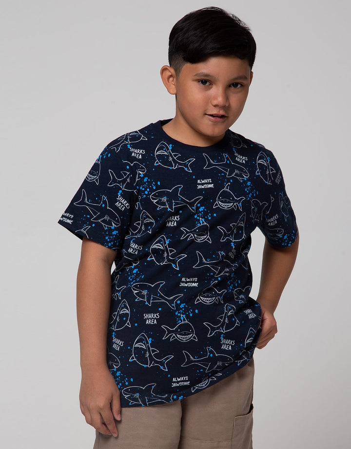 Aero Splash Shark Area Boys T-Shirt