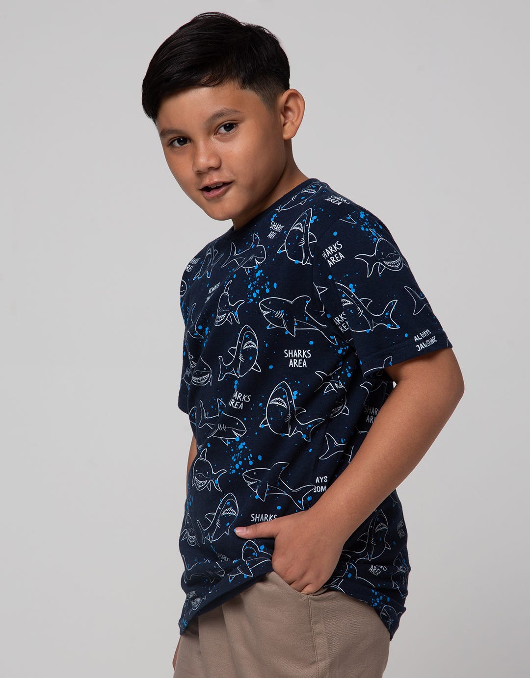 Aero Splash Shark Area Boys T-Shirt