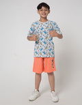 Aero Short Sleeve T-Shirt Print Shark Cary Surfboard