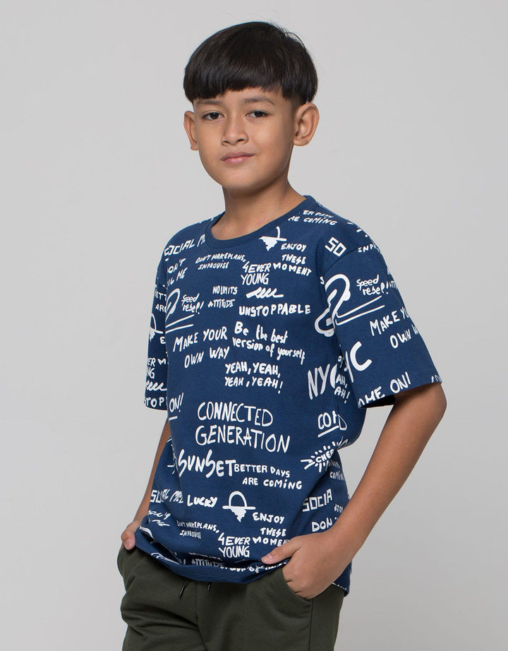 Aero Short Sleeve T-Shirt Print Wording Be The Best