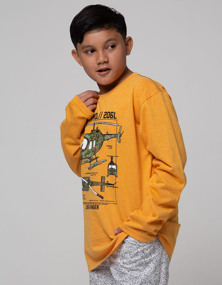 Aero Helicopter Print Boys T-Shirt