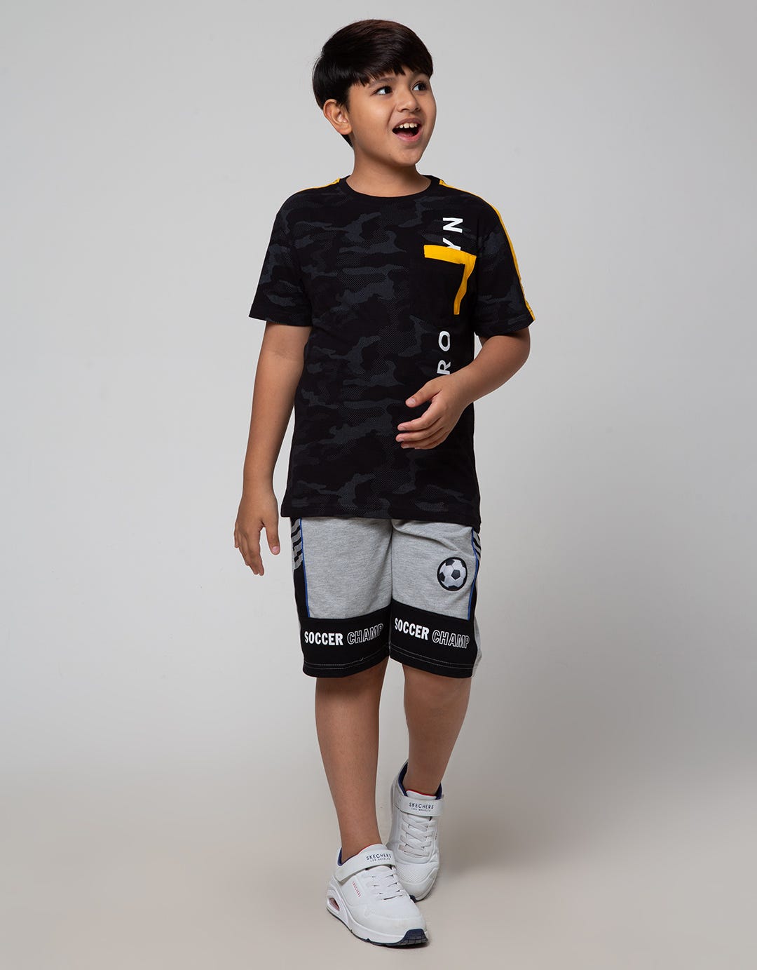 Aero Soccer Print Boys Shorts