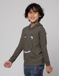 Little M Dino Hoodie Kaos Anak Laki-Laki