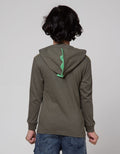 Little M Dino Hoodie Kaos Anak Laki-Laki