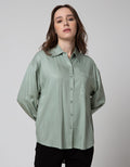 Nevada Long Sleeve Shirt Woven Top Solid Rayon Twill