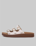 ST. YVES SANDAL SLIPPER TRIPLE STRAP BUCKLE FQ15 WANITA