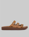 ST. YVES SANDAL SLIPPER TRIPLE STRAP BUCKLE FQ15 WANITA
