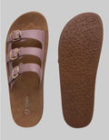 ST. YVES SANDAL SLIPPER TRIPLE STRAP BUCKLE FQ15 WANITA