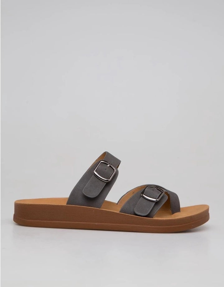 ST. YVES SANDAL FLIP FLOP DOUBLE BUCKLE FQ12 WANITA