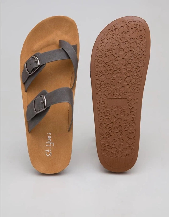 St. Yves Double Buckle Sandal Flip Flops Fq12 Wanita