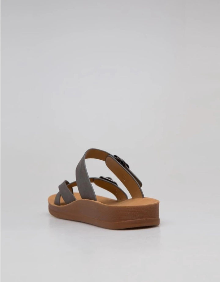 St. Yves Double Buckle Sandal Flip Flops Fq12 Wanita