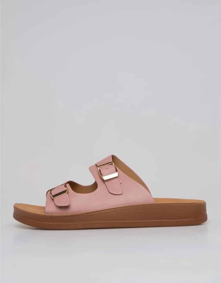 ST. YVES SANDAL SLIPPER DOUBLE BUCKLE FQ10 WANITA
