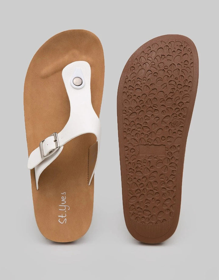 St. Yves Buckle Sandal Flip Flops FQ9 Wanita