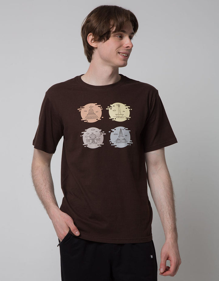 T Zone Temple Print Kaos Pria