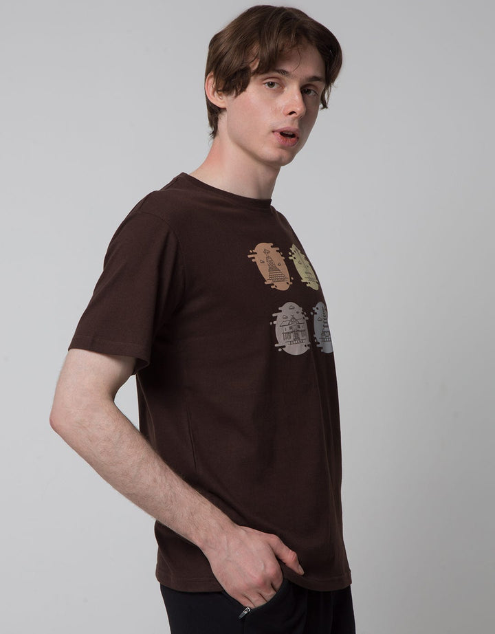 T Zone Temple Print Kaos Pria