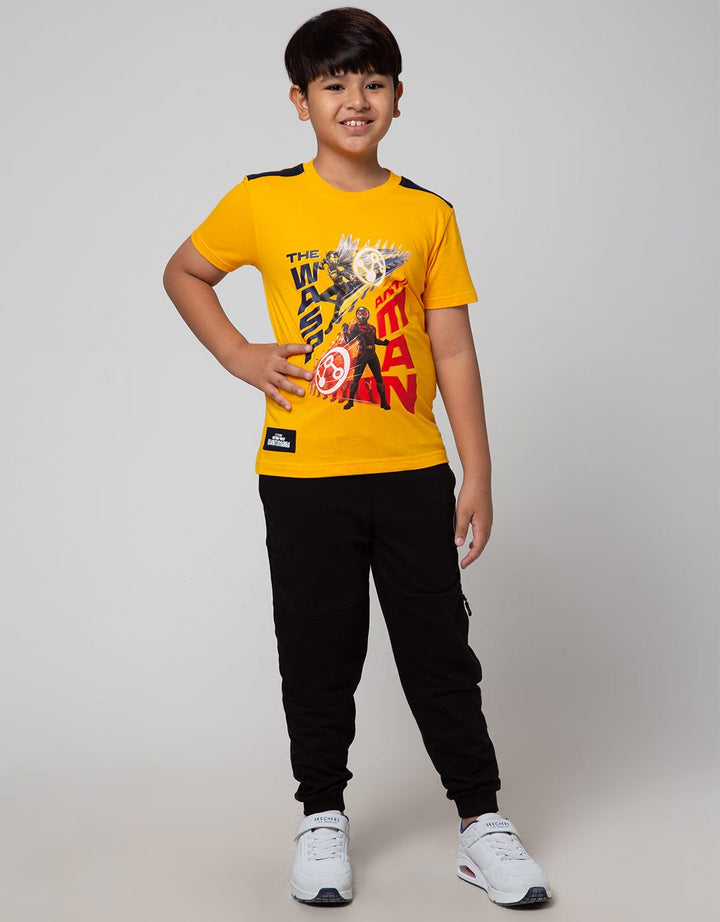 Marvel Short Sleeve T-Shirt Print Antman The Shoulder Combination