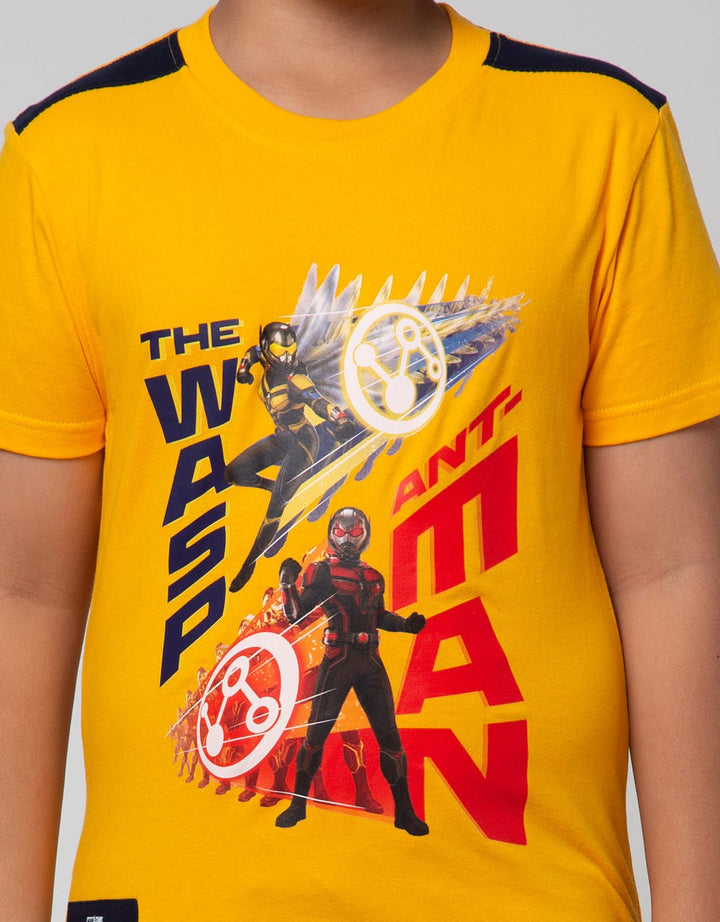 Marvel Short Sleeve T-Shirt Print Antman The Shoulder Combination