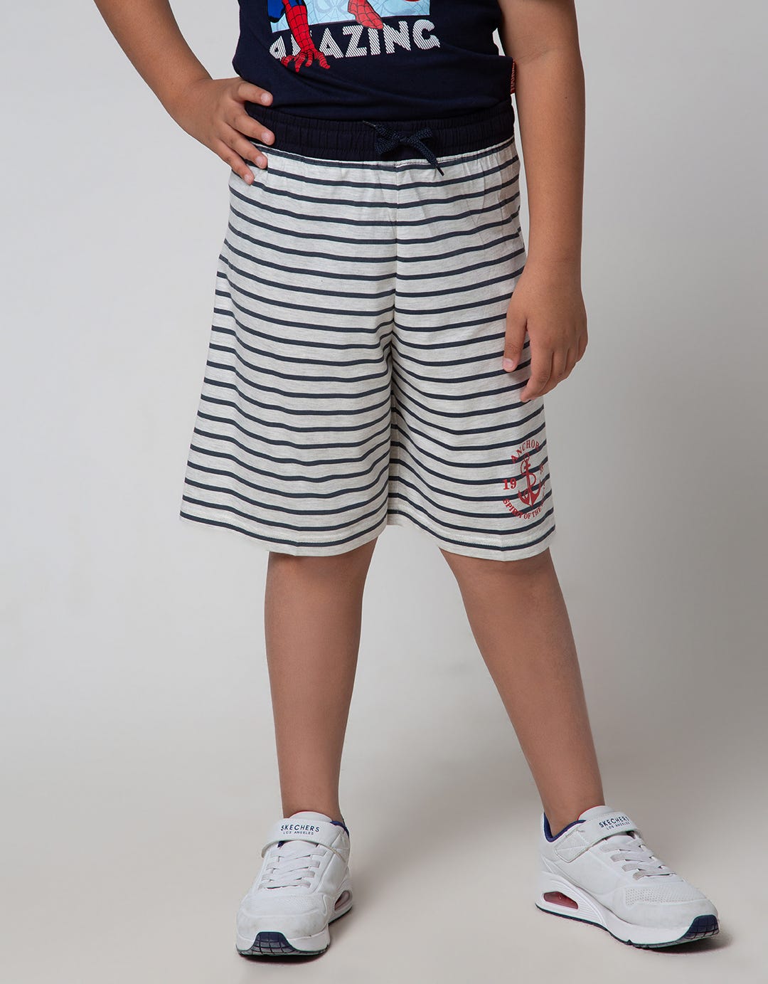 Aero Short Pants Print Tade Little Stripe On Red