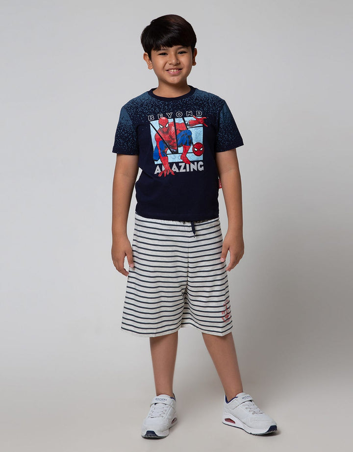 Aero Short Pants Print Tade Little Stripe On Red
