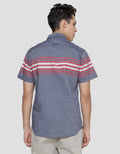 Cardinal Jeans Stripe Print Kemeja Pria
