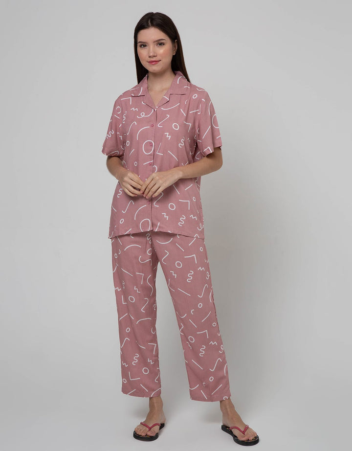 Nevada Long Sleeve Pyjama Pants Memphis Minimalis