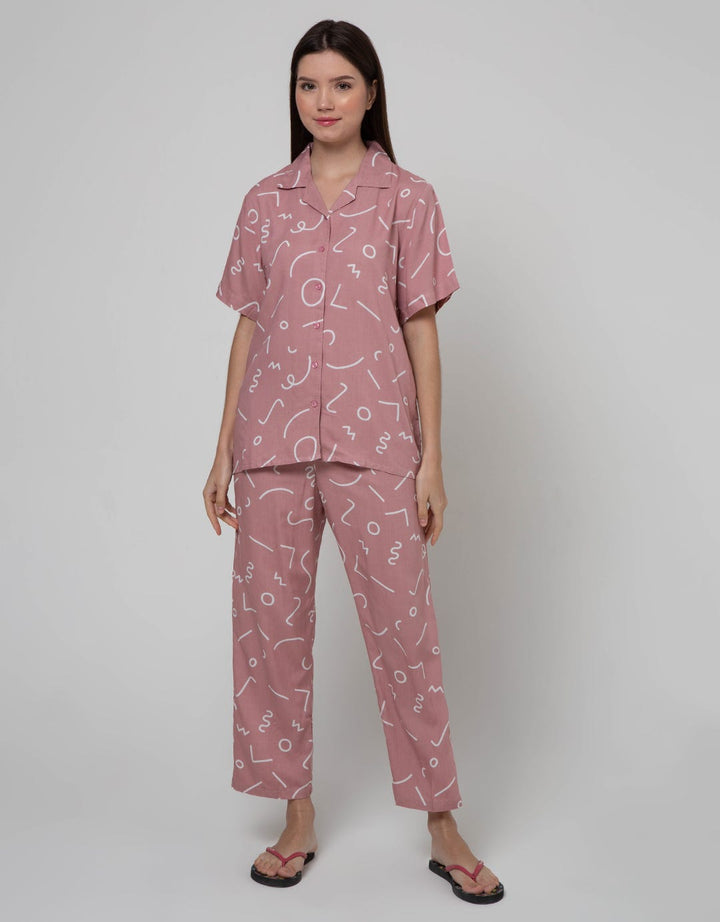 Nevada Long Sleeve Pyjama Pants Memphis Minimalis