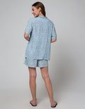 Nevada Short Sleeve Pajama Shorts Colorful Cat
