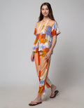 Nevada Short Sleeve Piyama Pants Combi Blocks