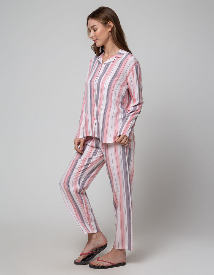 Nevada Long Sleeve Pyjama Pants Stripe Wind