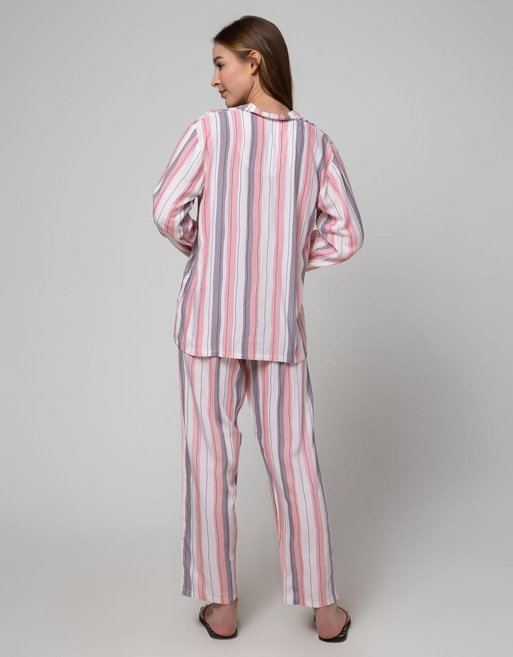 Nevada Long Sleeve Pyjama Pants Stripe Wind
