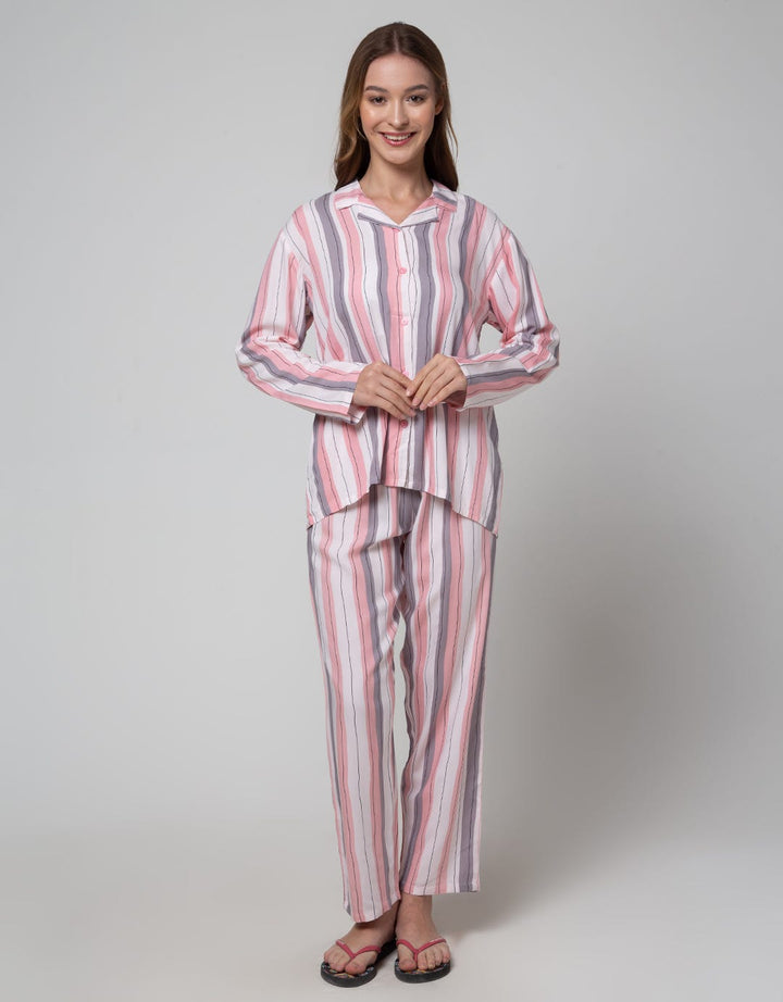 Nevada Long Sleeve Pyjama Pants Stripe Wind