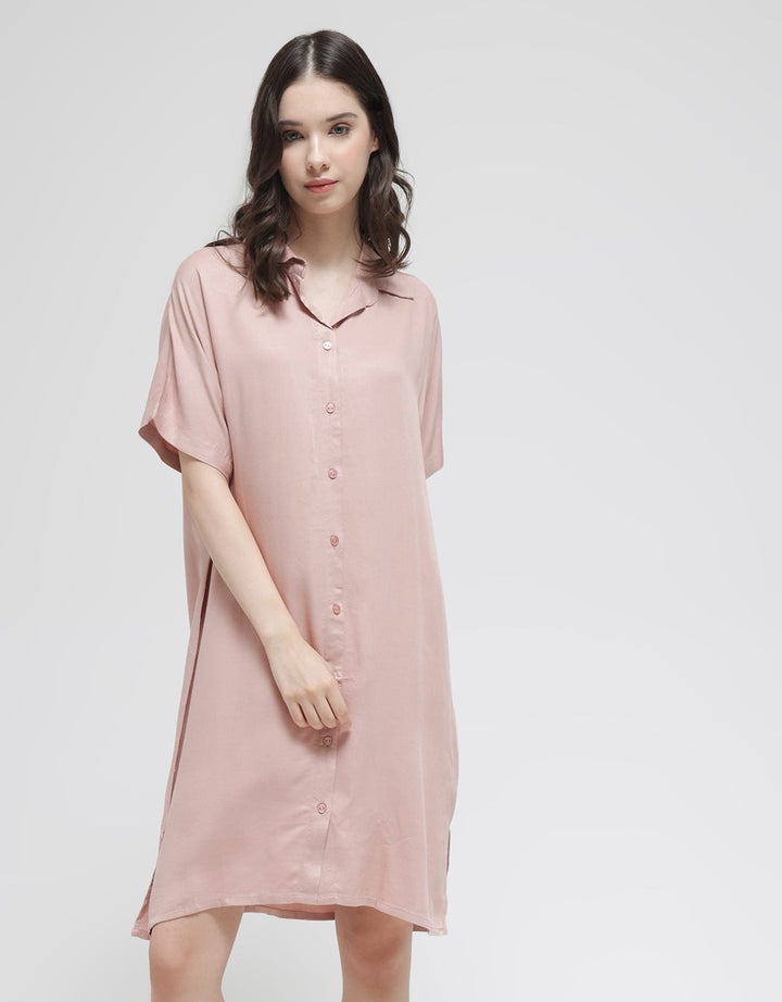 St. Yves Short Sleeve Midi Dress Solid Lina
