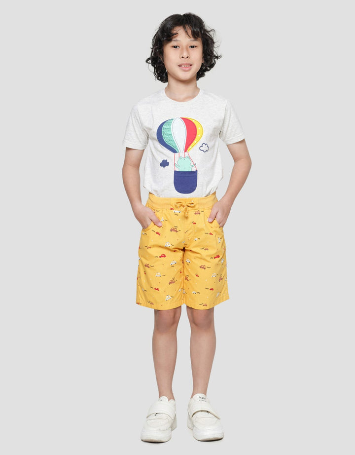 Little M Boys Car Print Shorts
