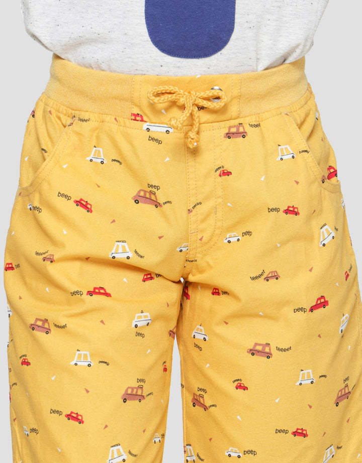 Little M Boys Car Print Shorts