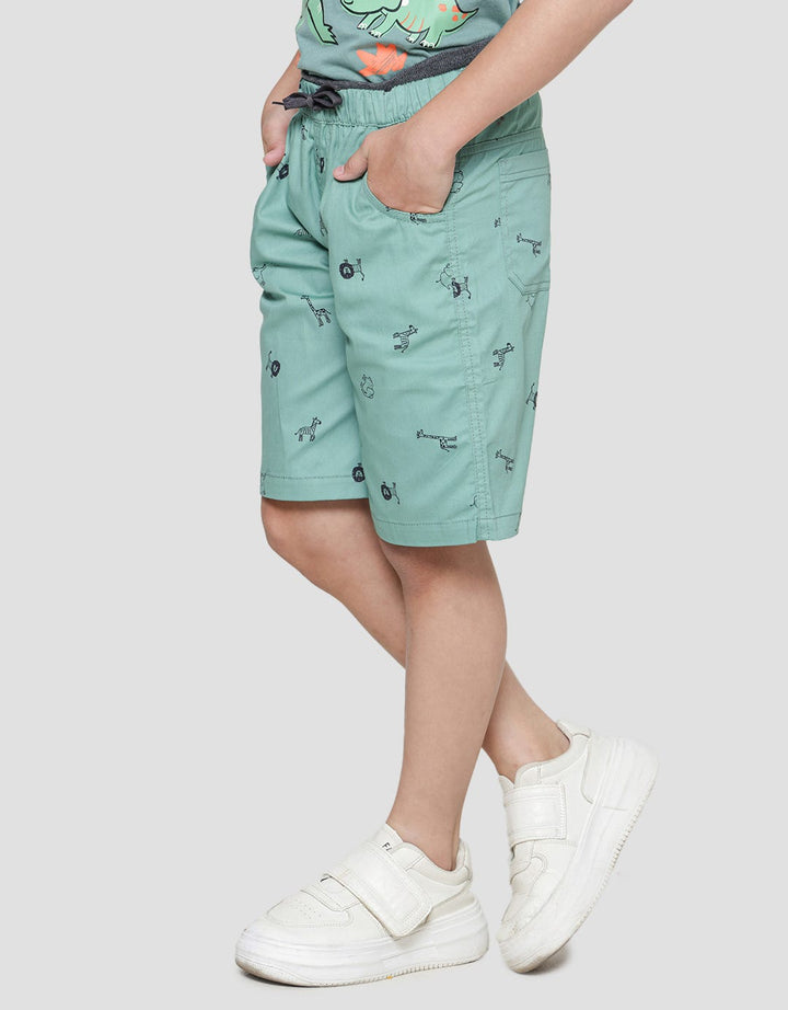 Little M Print Safari Boys Shorts