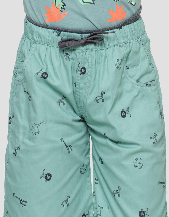 Little M Print Safari Boys Shorts