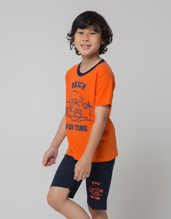 Little M Top-Bottom Set T-Shirt Beach Fun Time