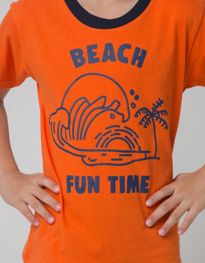 Little M Top-Bottom Set T-Shirt Beach Fun Time