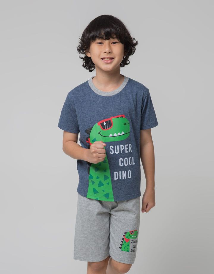 Little M Top-Bottom Set T-Shirt Super Cool Dino