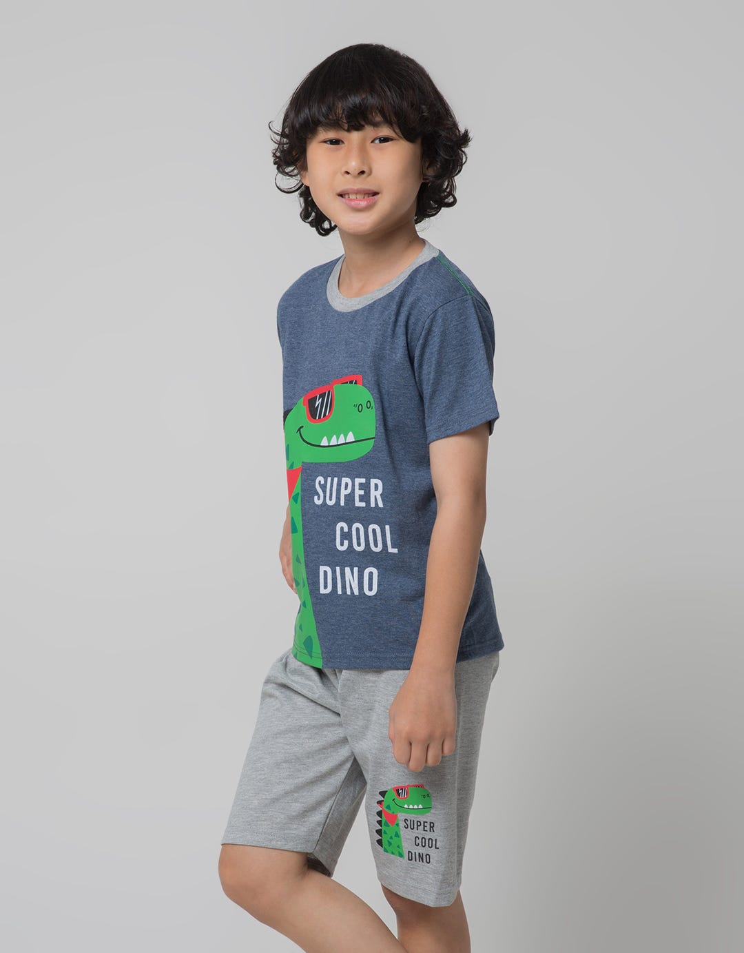Little M Top-Bottom Set T-Shirt Super Cool Dino