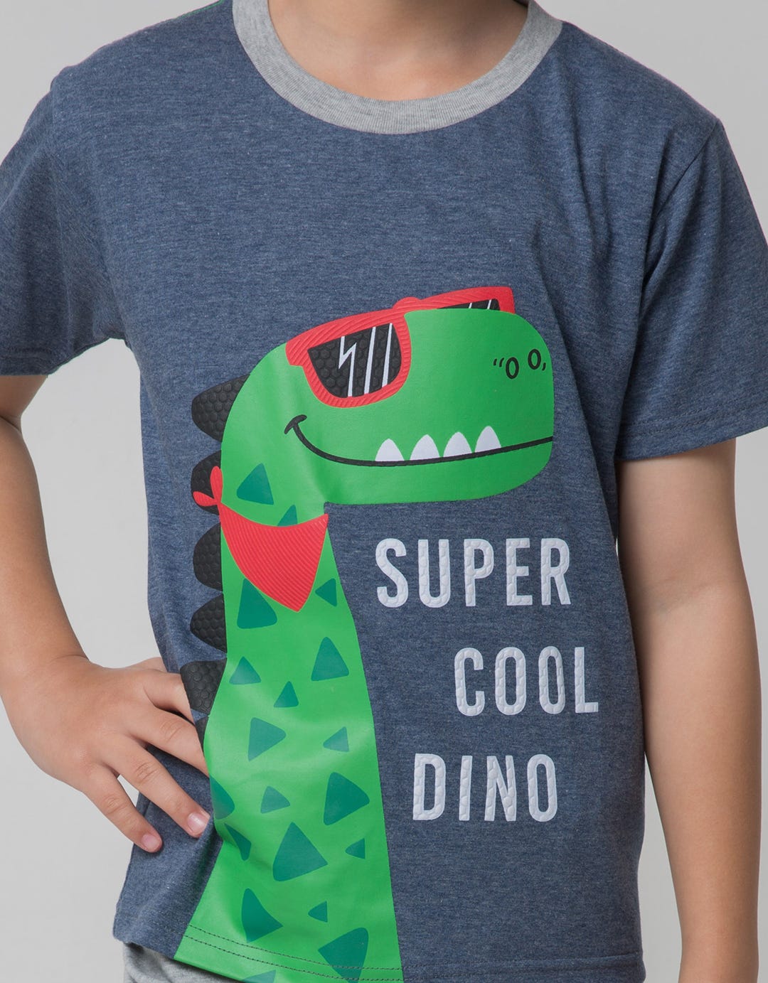 Little M Top-Bottom Set T-Shirt Super Cool Dino