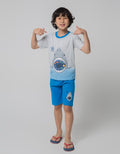 Little M Shark Print Boys Clothing Set