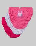 Kidz Too Multipack Pack Of 3 Underwear Girls Bunny