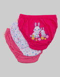 Kidz Too Multipack Pack Of 3 Underwear Girls Bunny