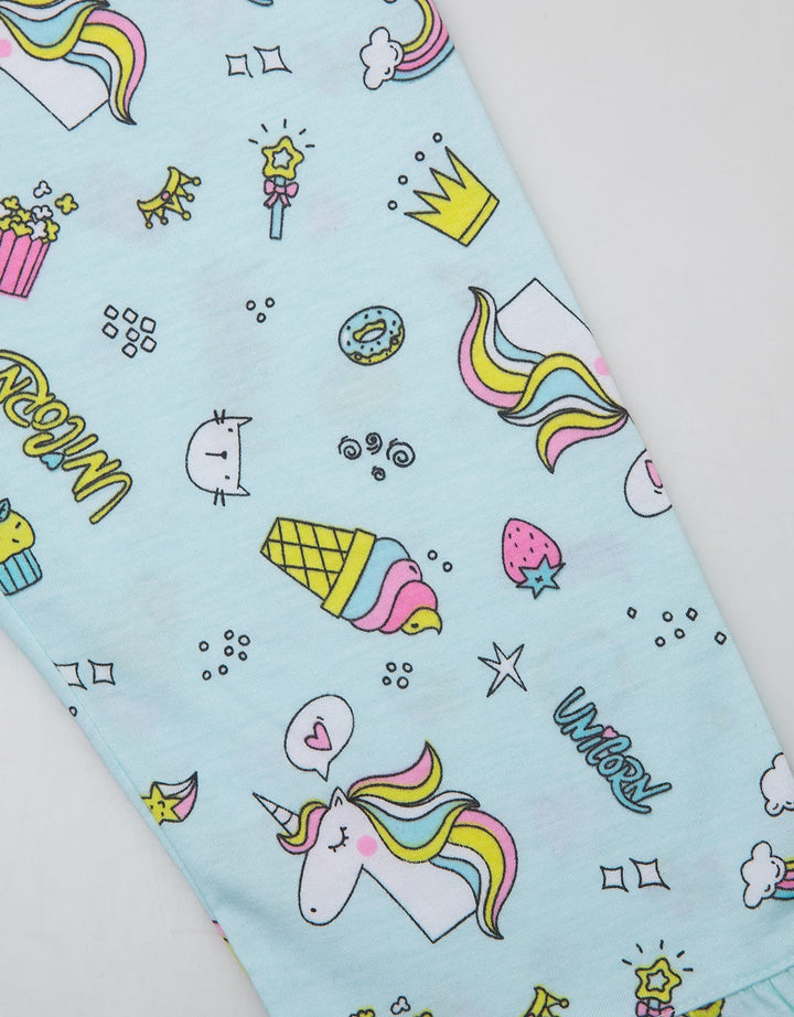 Kidz Too Sleepwear Girls Set Kancing Depan Fp Unicorn 1