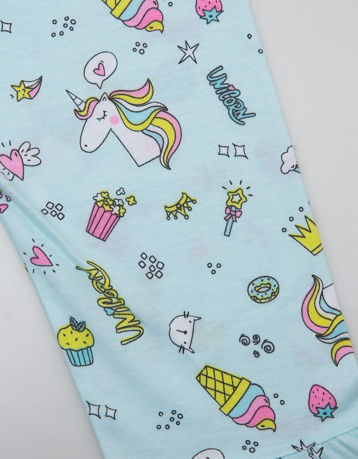 Kidz Too Sleepwear Girls Set Kancing Depan Fp Unicorn 1